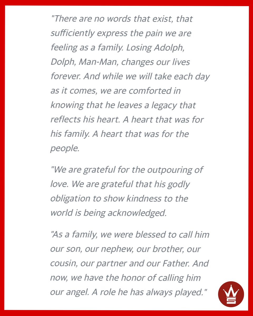 Young Dolph's family issues statement since his passing. Our thoughts and prayers continue to be with the family and friends. 🙏 RIPYoungDolph🐬 via