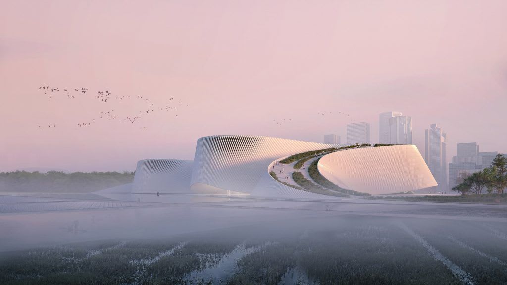 Shenzhen Natural History Museum has meandering path that mimics flow of rivers