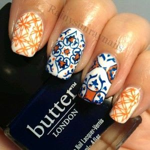 Spanish Tiled Nails. Day 20 of my 30 Day Stamping Challenge