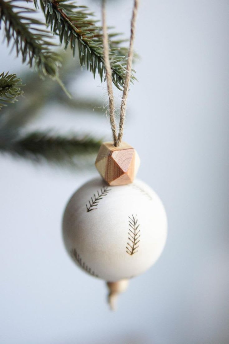Wooden Christmas Tree Ornament Christmas Bauble Decoration | Etsy | Minimalist christmas, Boho christmas tree, Christmas ornaments
