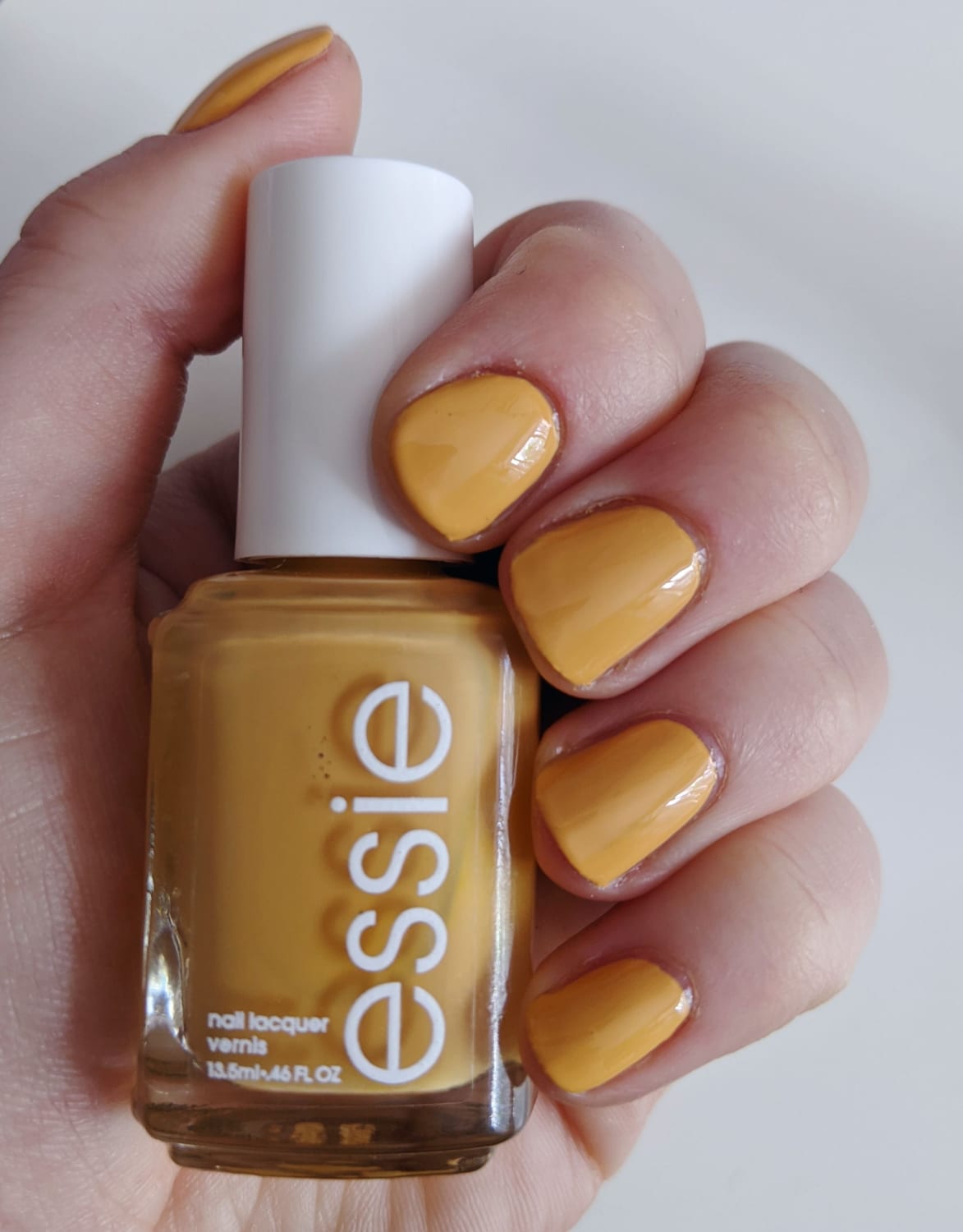 I struggled with the application, but Essie's "You Know the Espadrille" is such a unique yellow!