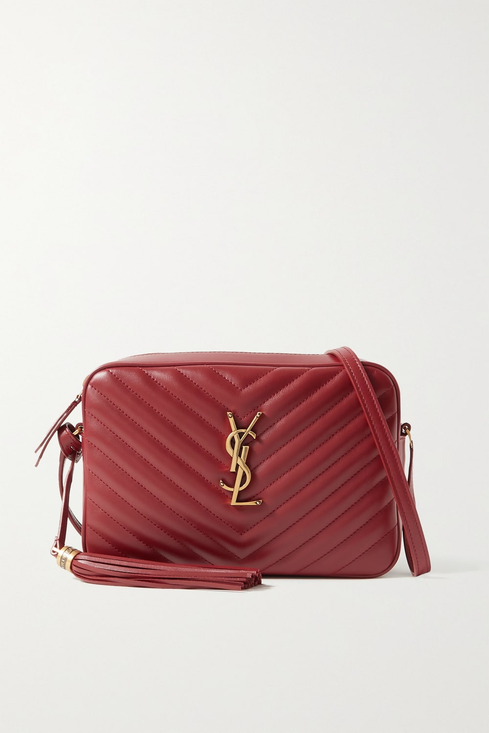 Claret Lou quilted leather shoulder bag SAINT LAURENT NETAPORTER