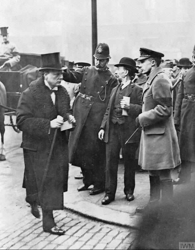 Winston Churchill, then the Secretary of State for War and Secretary of State for Air, attends a memorial service for airmen killed during WW1 at Westminster Abbey, OTD in 1919. Learn more about Churchill's wartime roles at