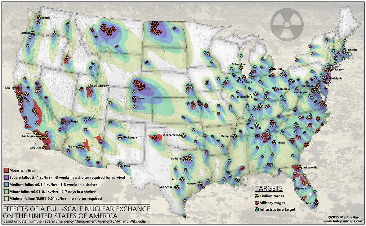 Effects of a nuclear war in the united states
