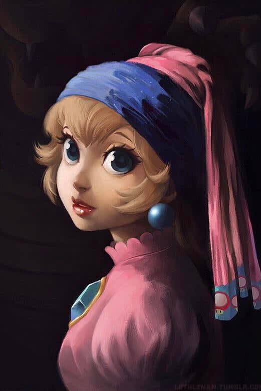 Peach With A Pearl Earring, Andrea Tamme, Digital, 2017