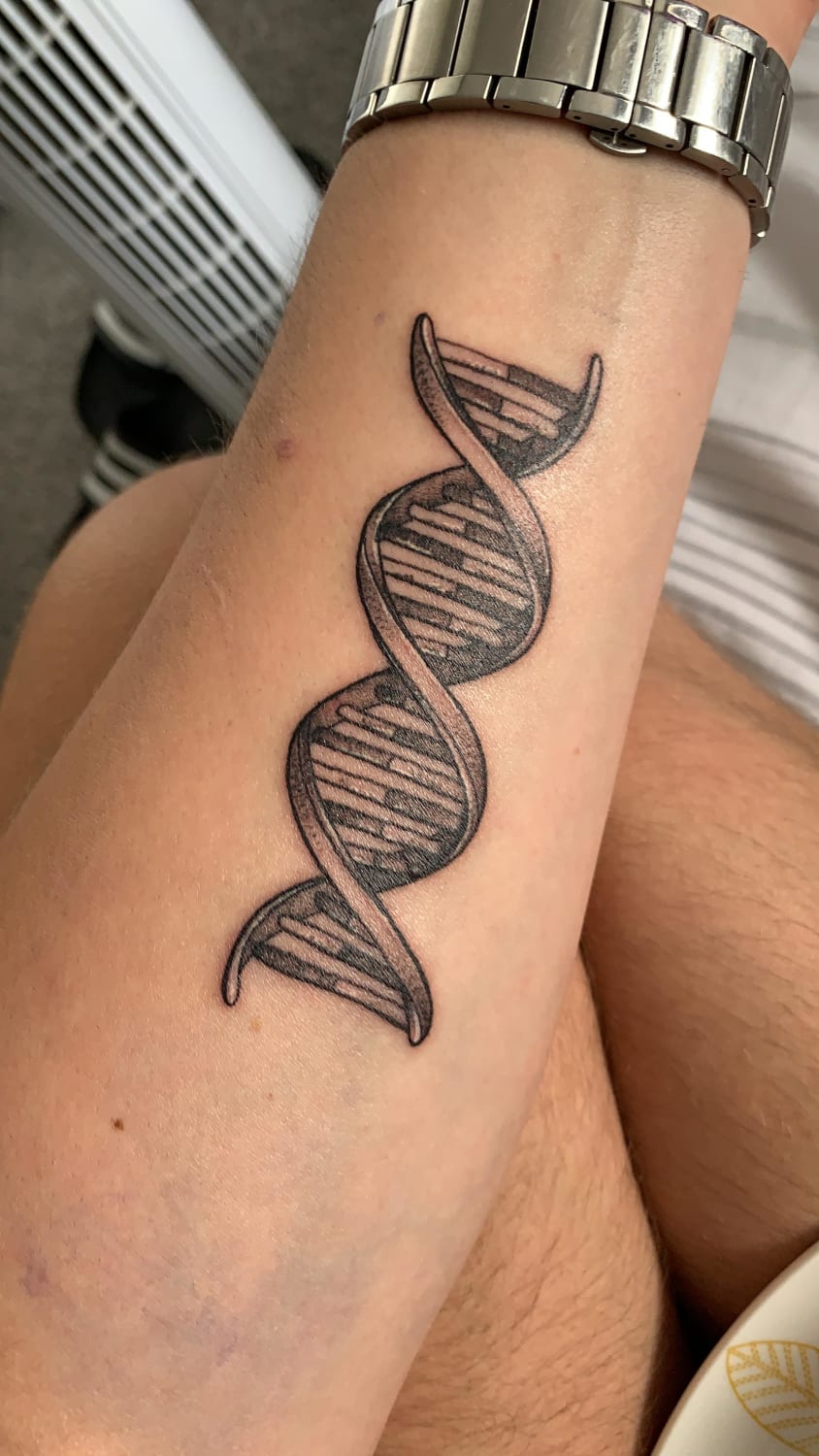 Got my first one as a tribute to a guy I donated bone marrow to at the start of the year, done by Emilia of Parlour 95, Watford, UK :)