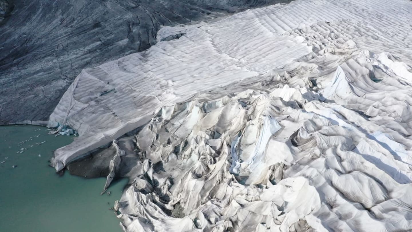 Switzerland Has a Unique Way of Trying to Save a Prized Glacier: Wrap It in Blankets