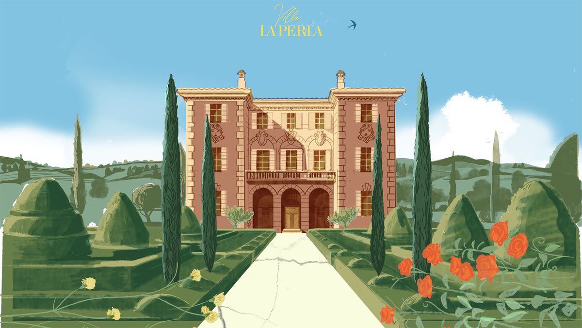 Here's one from a series of beautiful artworks by @alexgreendraws for @LaPerlaLingerie website, and launch of Villa La Perla ✨
