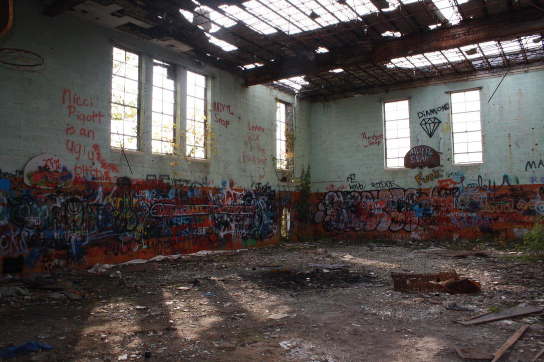 Gym from an abandoned elementary school in Ohio