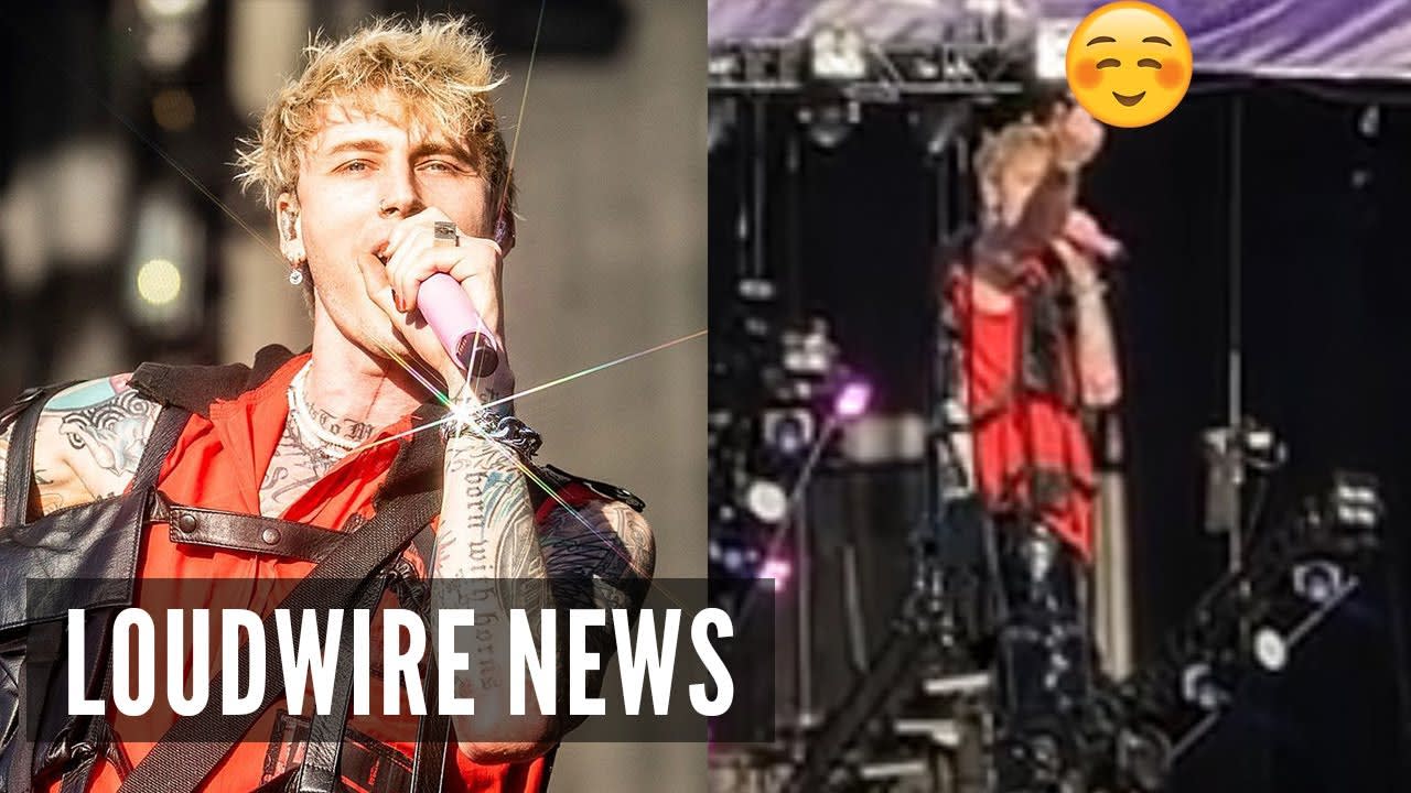 MGK Flips Off Haters at Aftershock, Gets Pelted With Bottles + Tree Branches