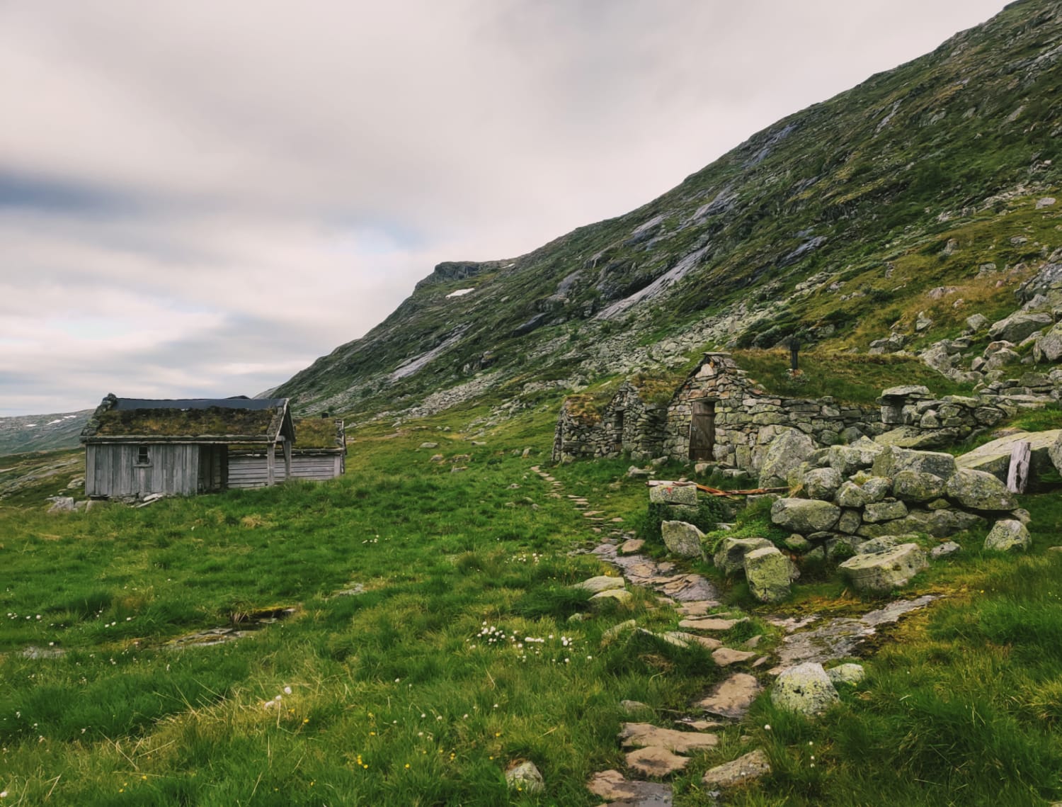 The ruins of old Norway. Hardangervidda, near Stavali Cabin.