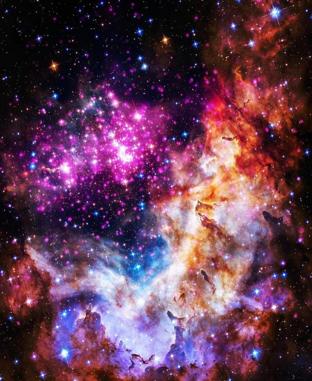 The Westerlund 2 Star Cluster. A cluster of stars about 1 or 2 million years old. It contains some of the most hottest and massive stars known. There is about 3,000 stars in the cluster.