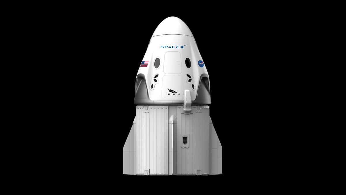 Since @SpaceX’s Dragon capsule launched on a test flight to the ISS today in 2012, Dragon has made a total of 24 visits to the station. The first private spacecraft to take humans into orbit, the Crew Dragon variant—pictured here—has the capability of carrying up to 7 passengers.