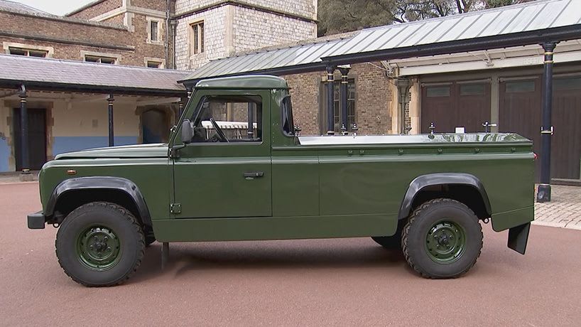 this is the land rover hearse prince philip designed for himself
