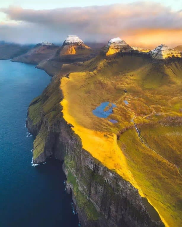 Four peaks Faroe Island