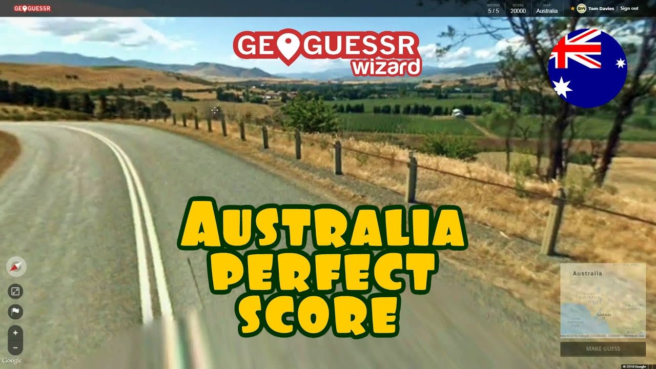 Perfect score on Geoguessr (Australia) in 26.30!