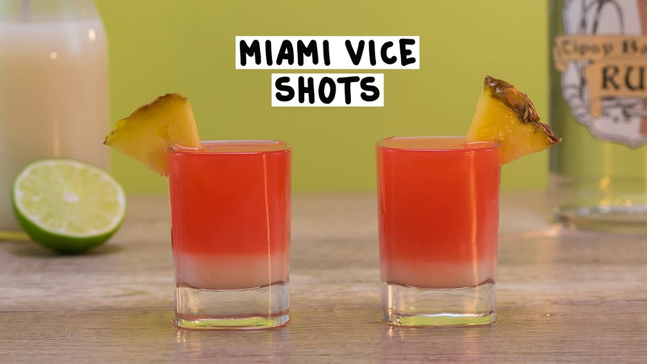 Miami Vice Shots - Tipsy Bartender