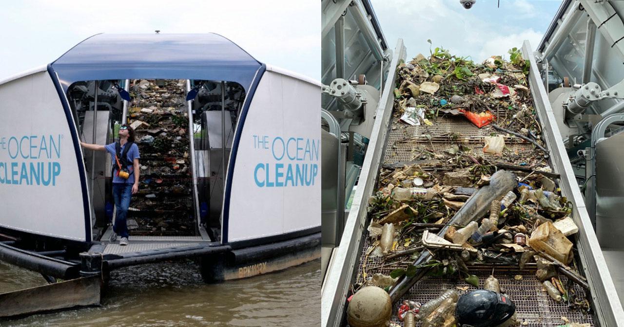 Dutch 'Boy Genius' famous for cleaning up Pacific Garbage Patch is now clearing the world’s rivers responsible for depositing most of the ocean trash. His latest creation, The Interceptor, is a solar-powered barge which can collect up to 55 tons of garbage daily.