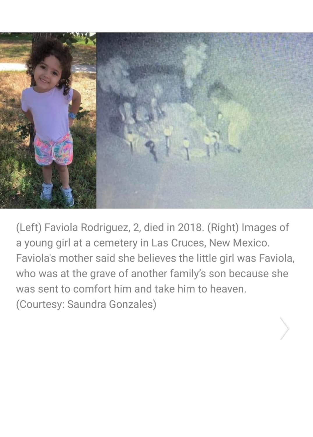 Video captured a little girl in the middle of the night roaming a Graveyard in New Mexico. Mother suspects it's her late daughter.