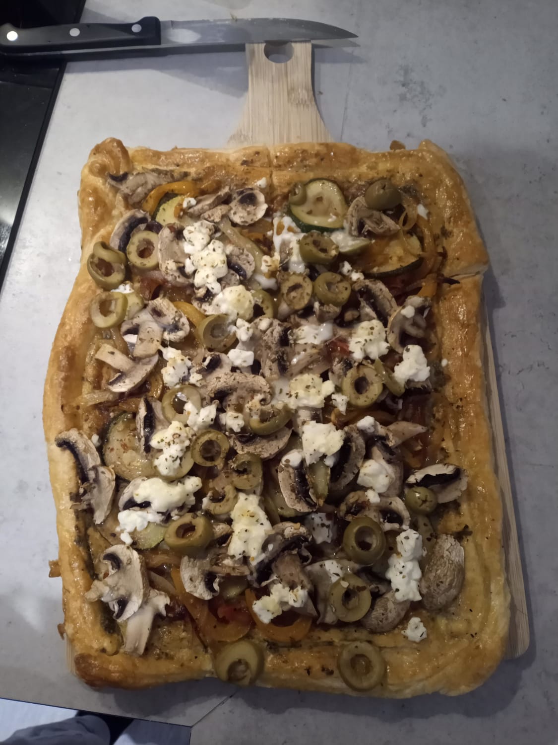 Roasted mixed vegetable and Feta Tart for my tomorrow's hike :)