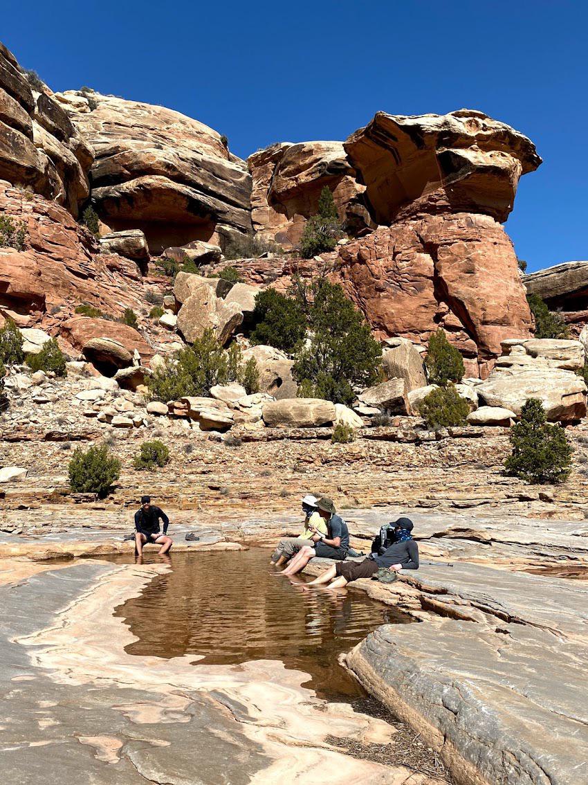 When you find water in the Canyonlands, you enjoy it.