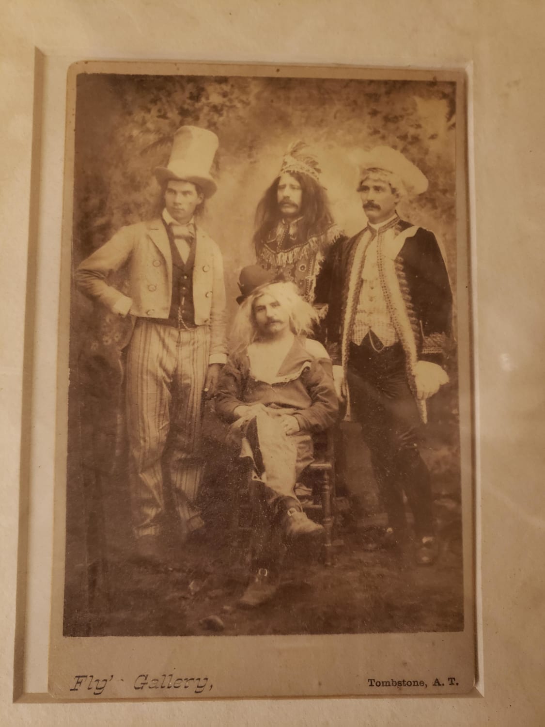 Four cowboys dressed up for a costume party? Tombstone A.T. 1880's