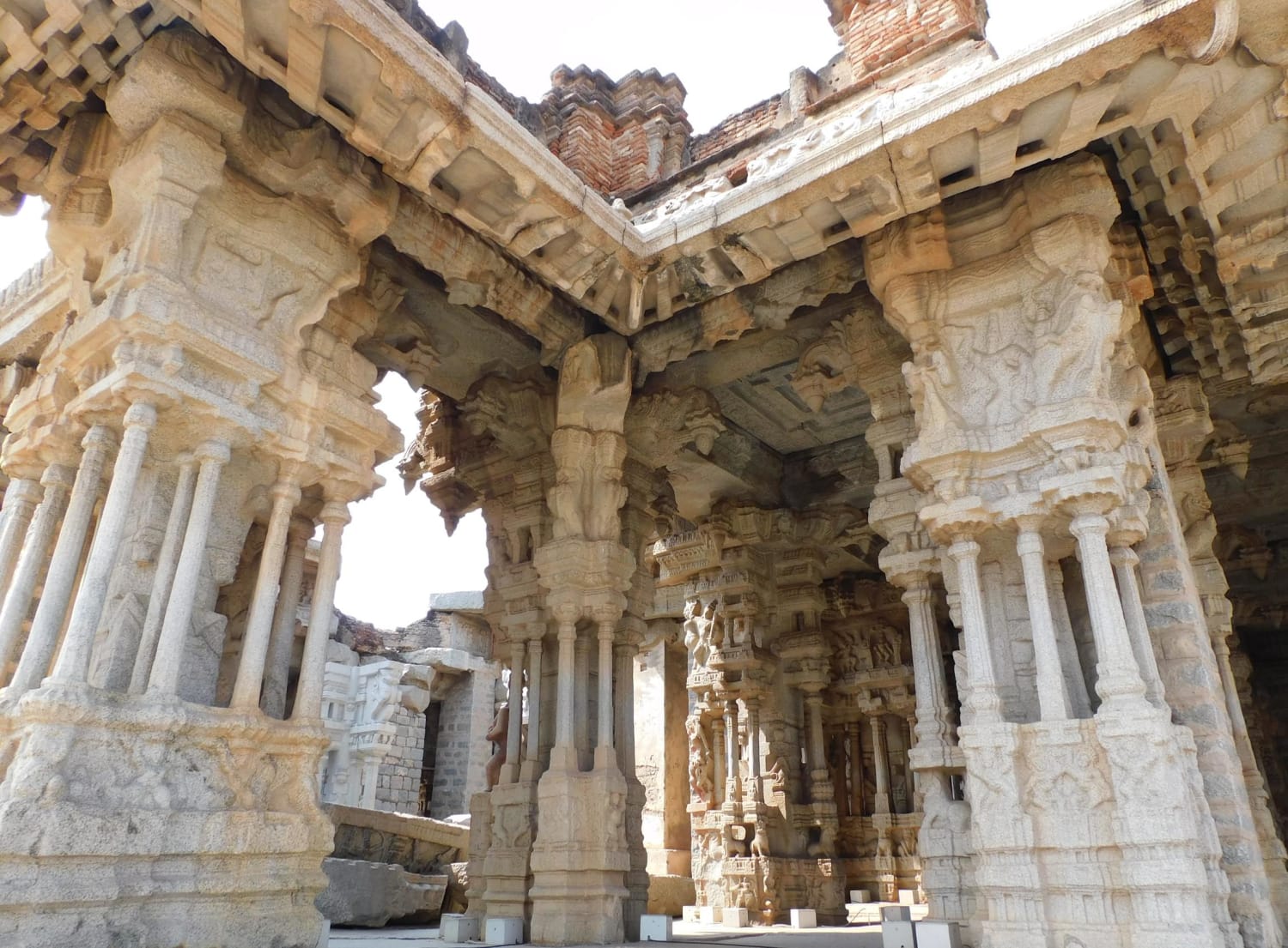The pillars of the Vitthala Temple in Hampi, India, can produce musical notes (Sa, Ri, Ga, Ma—four of the seven notes according to Indian classical music) when gently tapped
