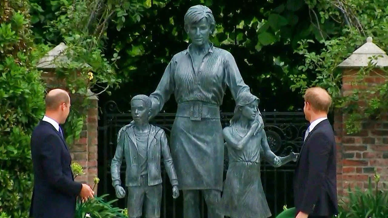 Princess Diana Statue Unveiled by Princes Harry and William