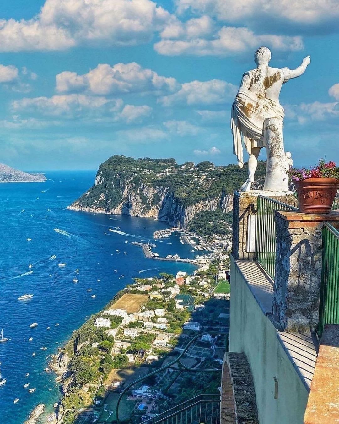 View of Capri from Hotel Caesar Augustus (Photo credit to IG pinkines)
