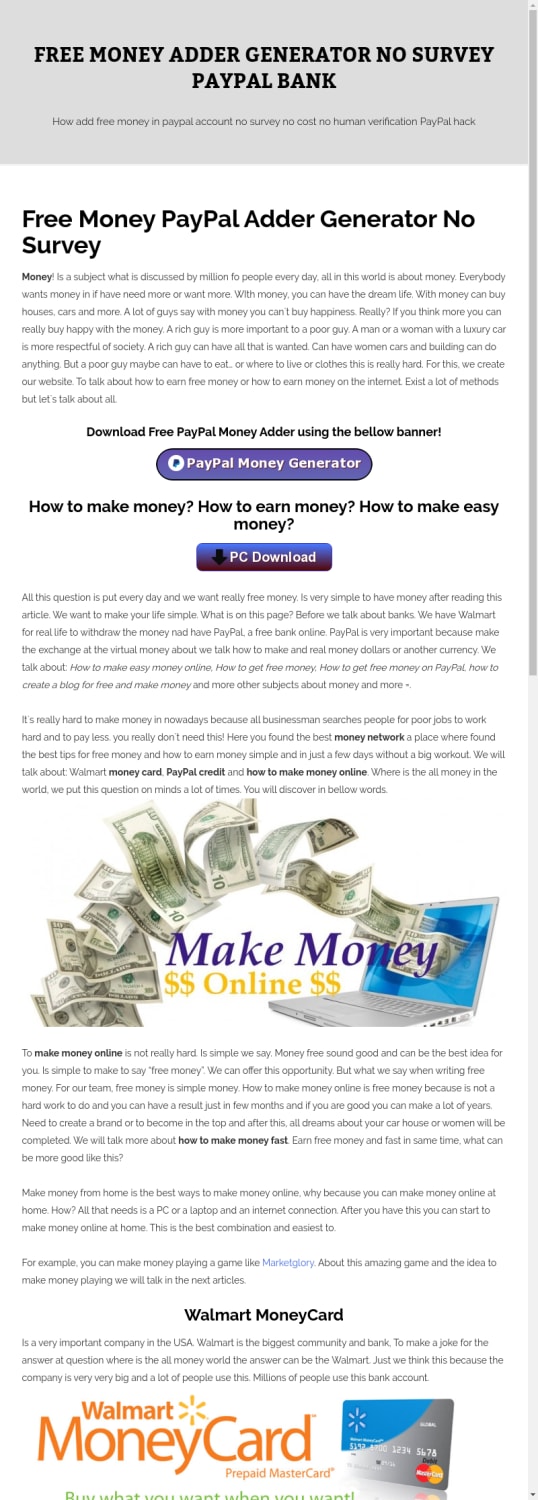 Free Paypal Money Generator Online No Survey