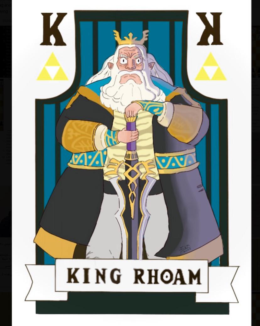 Drawing botw characters as playing cards, part 1 King Rhoam