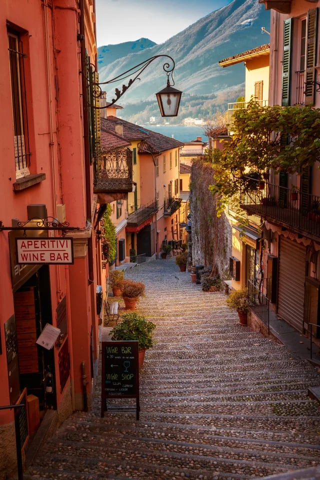 A cozy street in Como, Italy