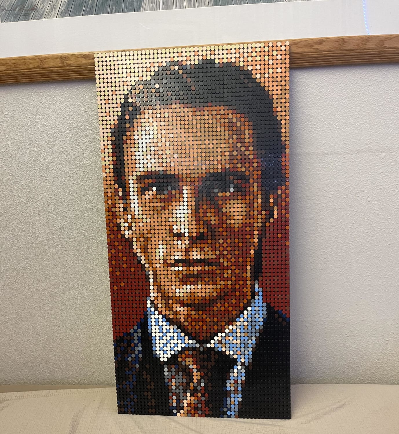A Lego mosaic of American Psycho I was working on….