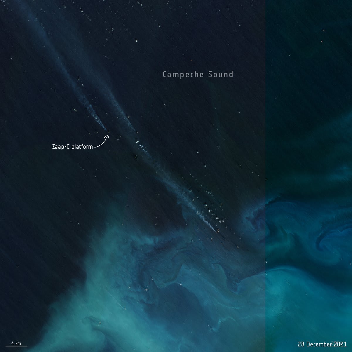 A team of scientists used satellite data to detect MethaneEmissions over offshore platform in the Gulf of Mexico 🛰️ This is the first time that individual methane plumes from offshore platforms are mapped from space. Details from @ESA_EO 👉