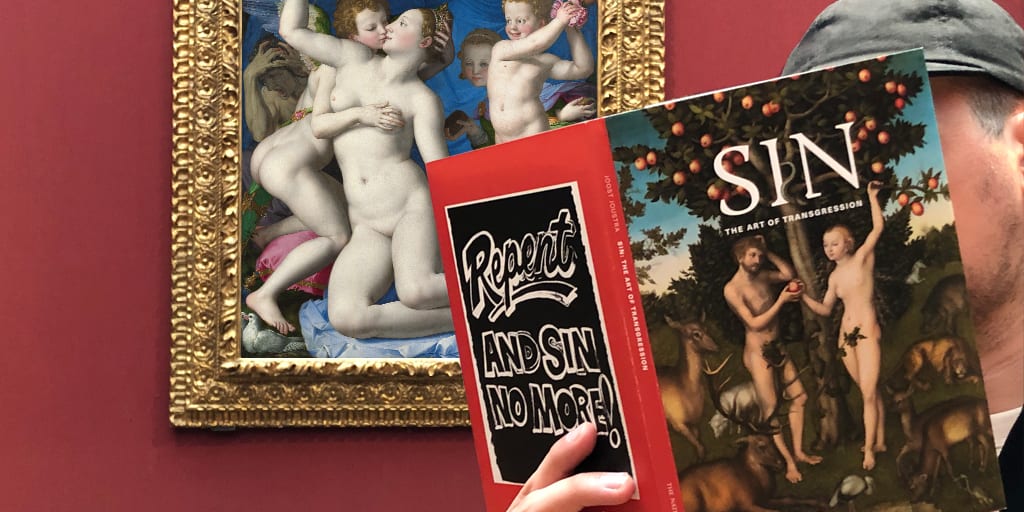 Our BookoftheMonth is '#Sin: The Art of Transgression', accompanying our exhibition which opens today. Explore the often ambiguous depiction of sin over centuries to the modern day, drawing on works by Cranach, Velázquez, Warhol, Emin and more. Buy now: