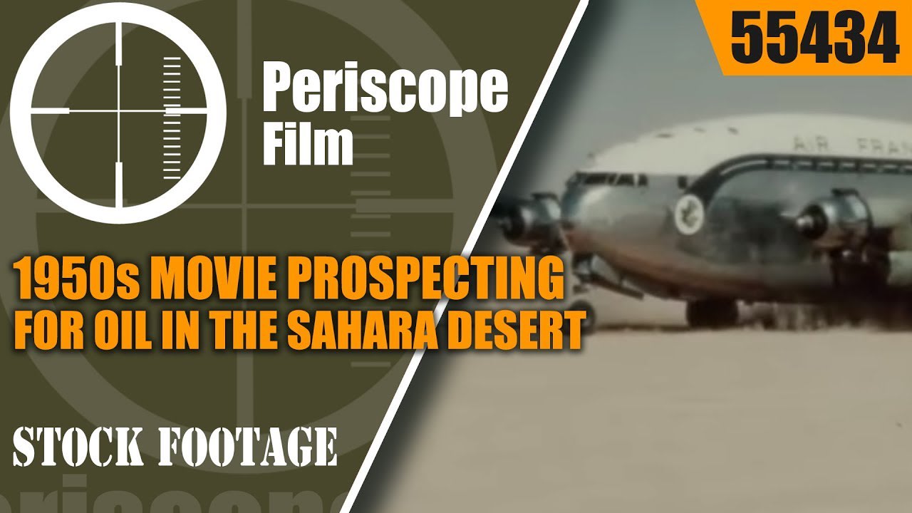 1950s MOVIE PROSPECTING FOR OIL IN THE SAHARA DESERT SAUDI ARABIA 55434