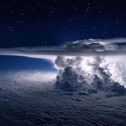 Thunderstorm from space