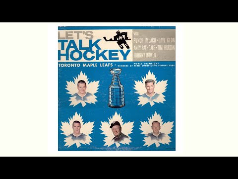 "Let's Talk Hockey" This was recorded in 1964, after the Leafs had won their 3rd Stanley Cup in 3 years. It has hockey tips from Johnny Bower, Tim Horton, Andy Bathgate, Dave Keon, and Punch Imlach. I used the instructional pamphlet that came with the album as the graphics for the video.