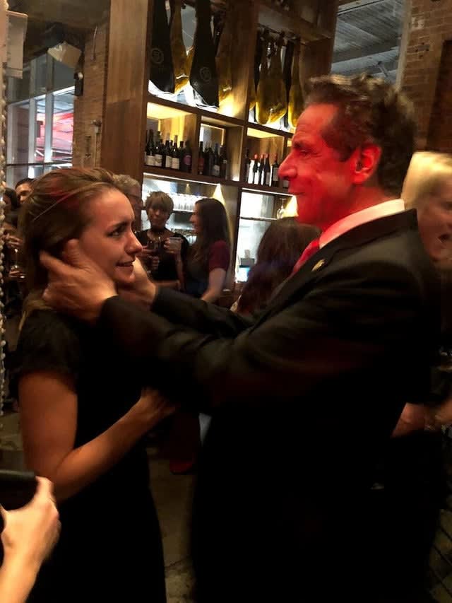 New York Gov. Andrew Cuomo with the woman who has accused him of sexual harassment. This is unacceptable.