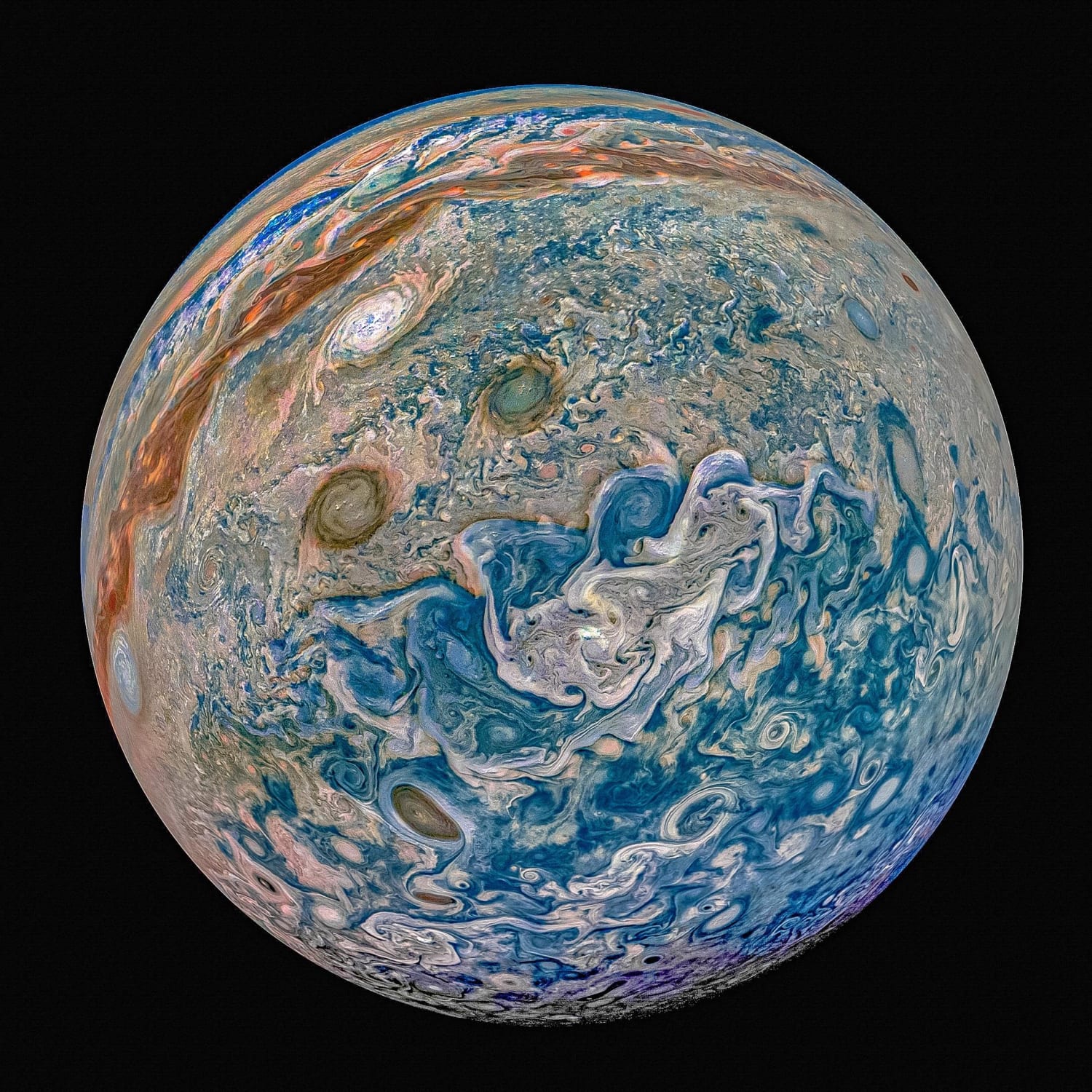 Jupiter as seen by Juno