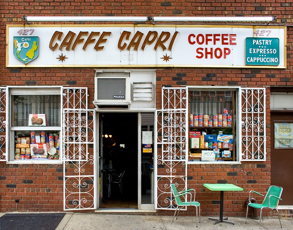 Caffe Capri Brooklyn had the best iced coffee. It was & flavorful & there was nothing better on a hot August day. Sadly this family-owned coffee shop closed in 2015 after in business since 1974. We included this photo in our book “Store Front: The Disappearing Face of New York”
