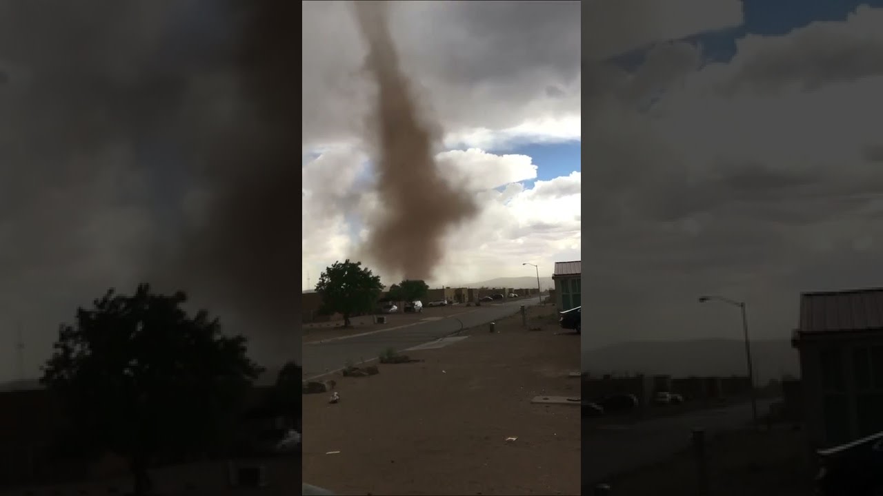 Person Witnesses Huge Dust Devil Across Road in New Mexico - 1198346-1