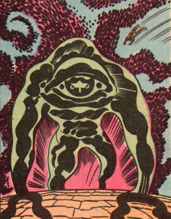 Art by Jack Kirby for 2001 A Space Odyssey issue 1 (Marvel, 1976). The series, written and drawn by Kirby, followed on from the Treasury Edition movie adaptation and lasted 10 issues.