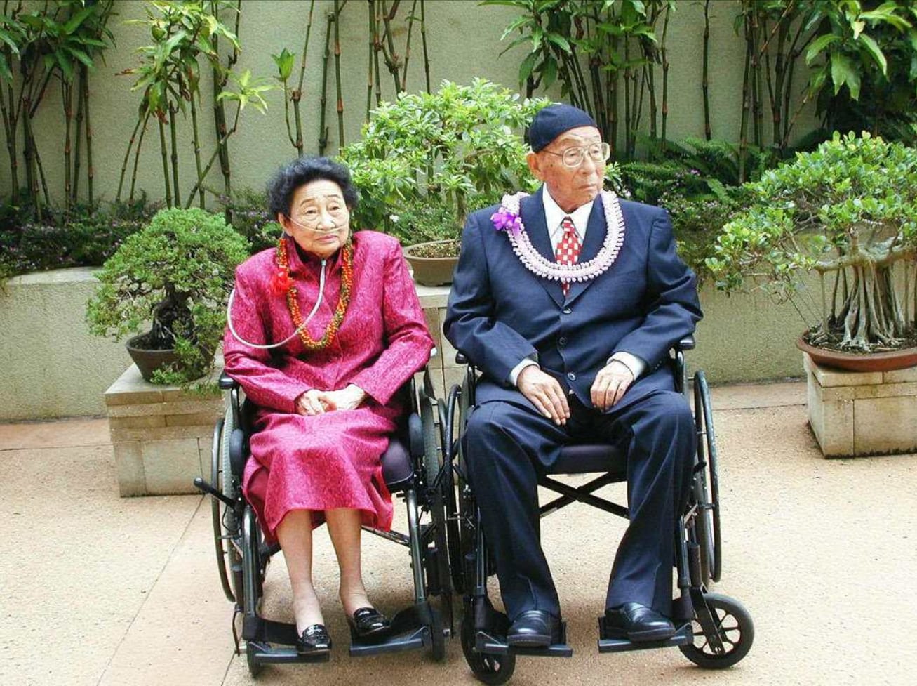 The last surviving Chinese Warlord, Zhang Xueliang, with his wife in Hawaii in 2000. He was best remembered as the womanizing, drug addicted, northern Warlord who ,in 1936, kidnapped Chiang Kai-shek and forced him to ally with the CCP as the Japanese invaded China. He died in 2001