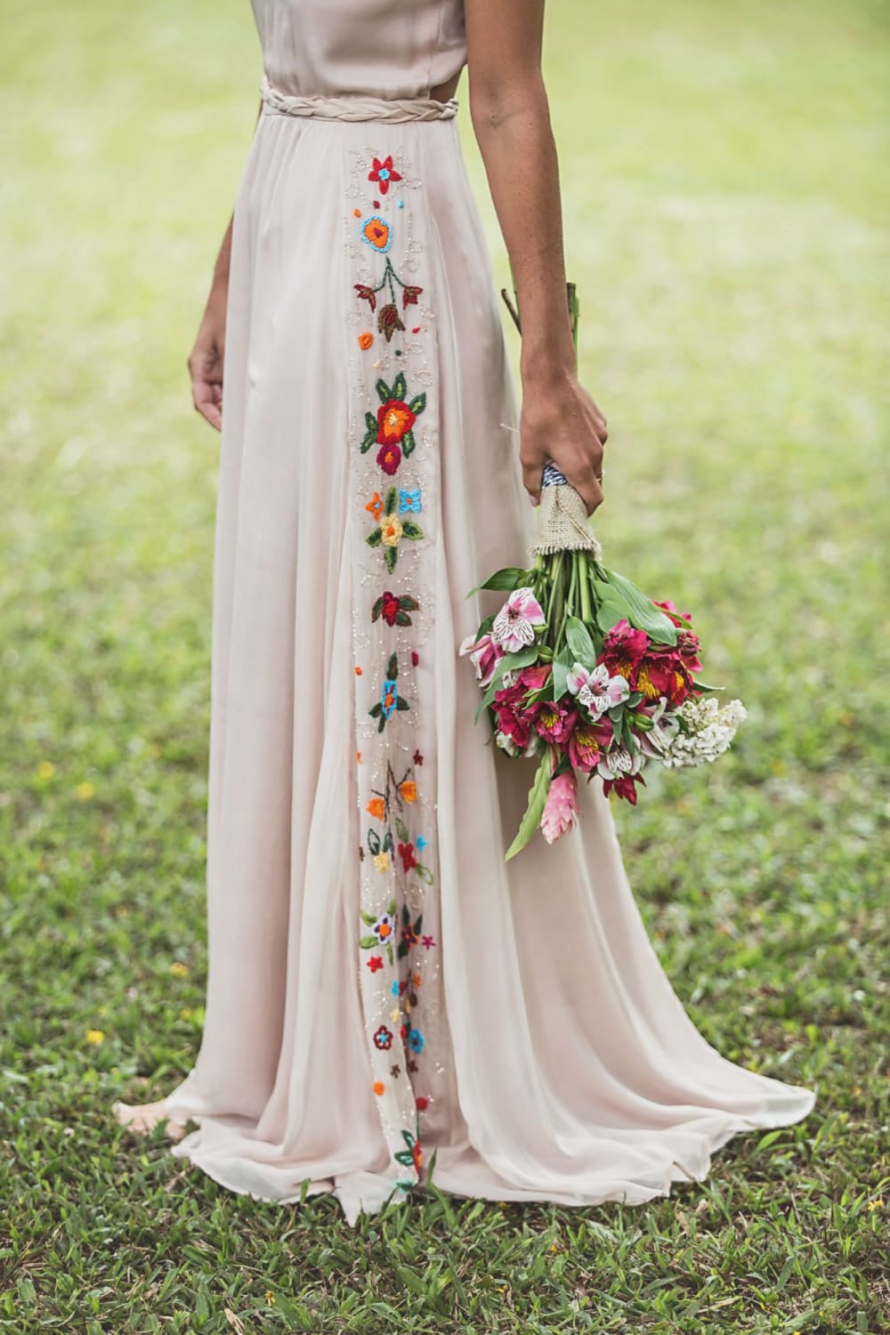 vestido de noiva colorido