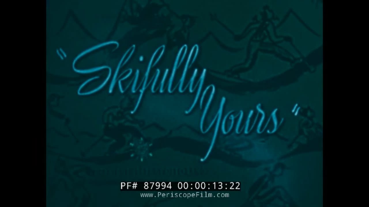 " SKIFULLY YOURS " 1947 SKI RESORT PROMO FILM SUN VALLEY, IDAHO OTTO LANG HOLLYWOOD STARS 87994