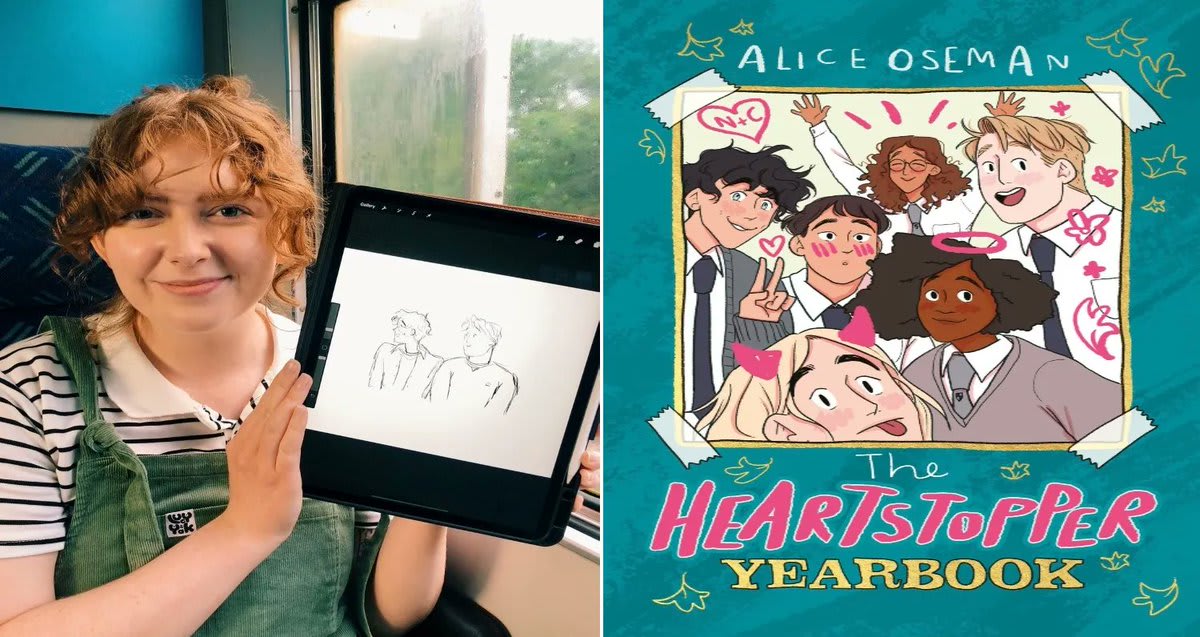 Calling all Heartstopper fans! @AliceOseman unveils the cover of the upcoming The Heartstopper Yearbook and an exclusive look at some of the content inside. Read more ➡️