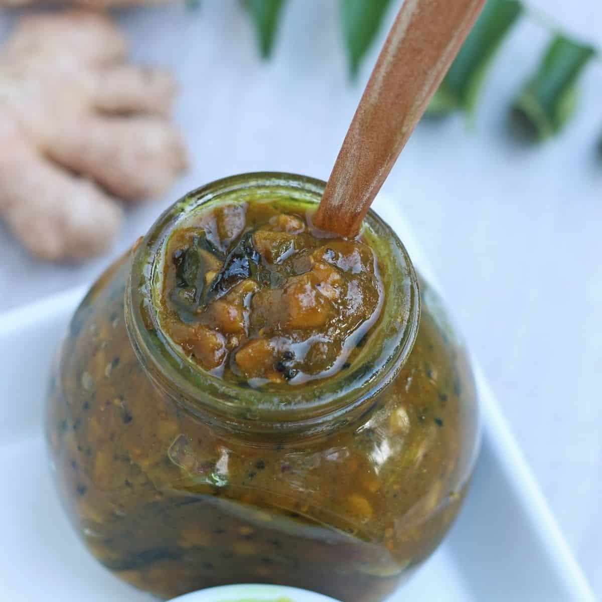 Puli Inji Inji Curry Sweet and Sour Ginger Pickle