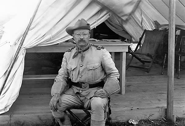 TR’s Spanish-American War uniforms were custom-made for him by Brooks Brothers. He brought eleven extra pairs of eyeglasses.
