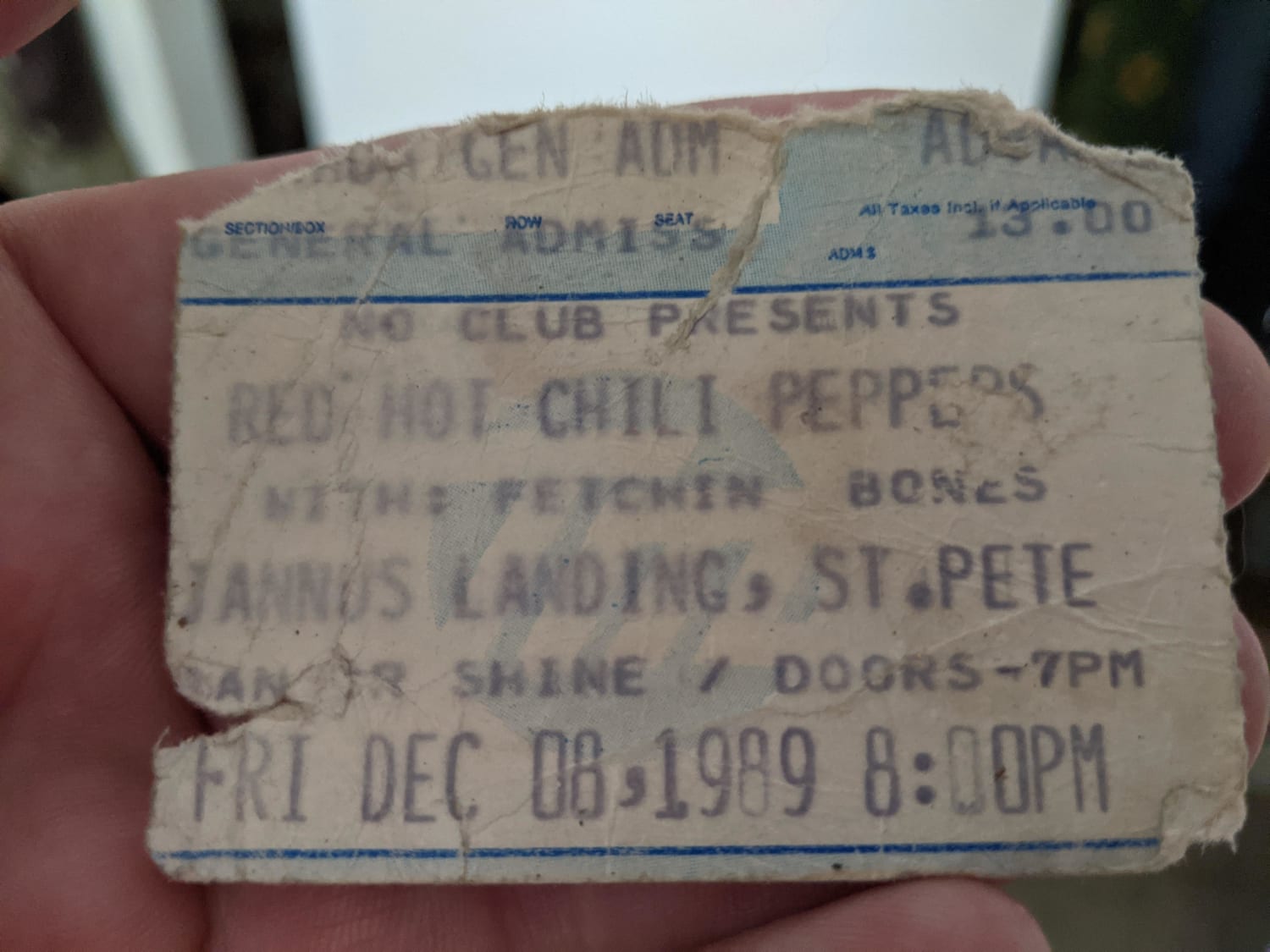 it's a bit beat up but I still have the ticket to my first concert